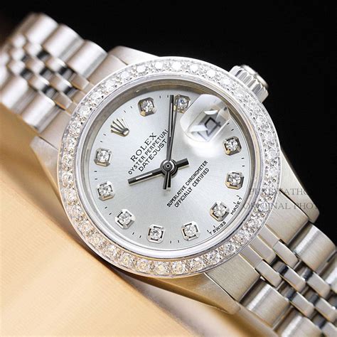 small silver rolex|rolex women silver.